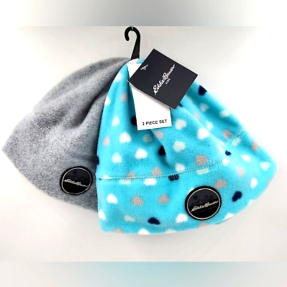 2 PACK EDDIE BAUER FLEECE GIRLS BEANIE